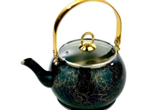 Black Tangled Lines Kettle
